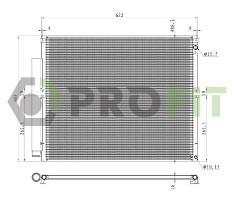 17700400 PROFIT Радиатор кондиционера