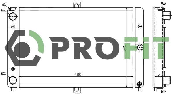 17401500 PROFIT Радиатор двигателя