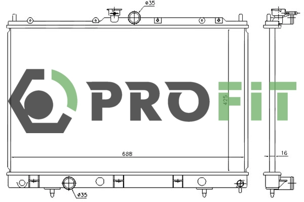 17400280 PROFIT Радиатор двигателя