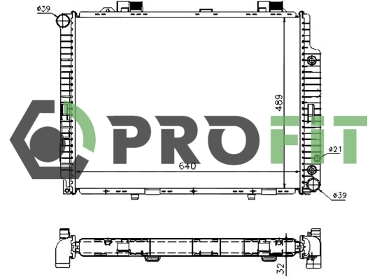 17400305 PROFIT Радиатор двигателя