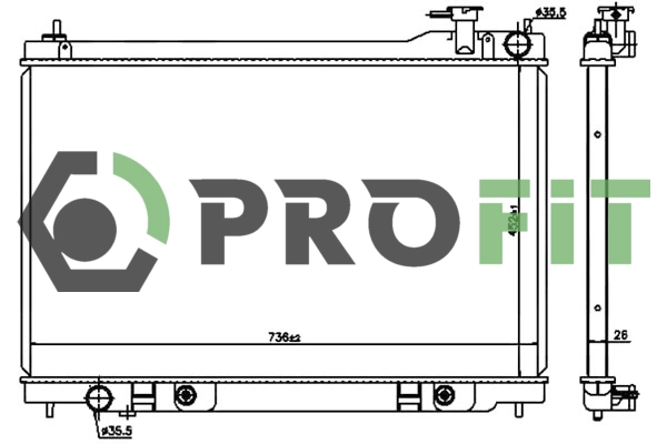 17400260 PROFIT Радиатор двигателя