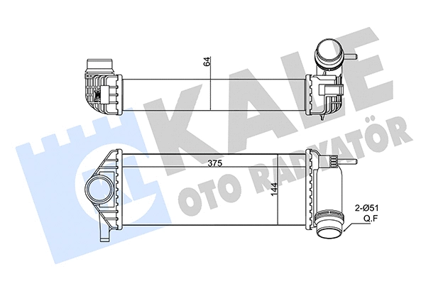 350915 KALE OTO RADYATÖR Интеркулер