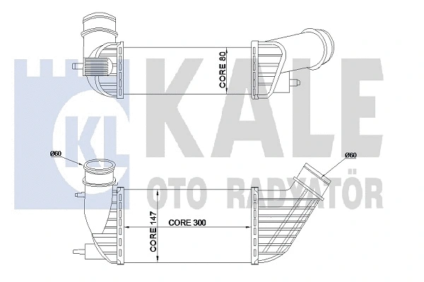 350820 KALE OTO RADYATÖR Интеркулер