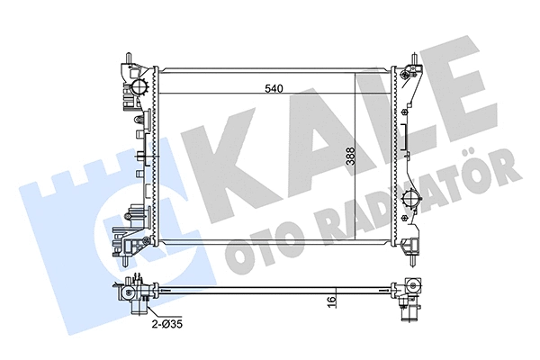 351280 KALE OTO RADYATÖR Радиатор двигателя