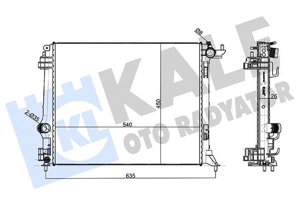 333900 KALE OTO RADYATÖR Радиатор двигателя
