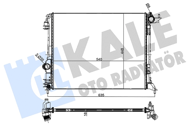 333800 KALE OTO RADYATÖR Радиатор двигателя