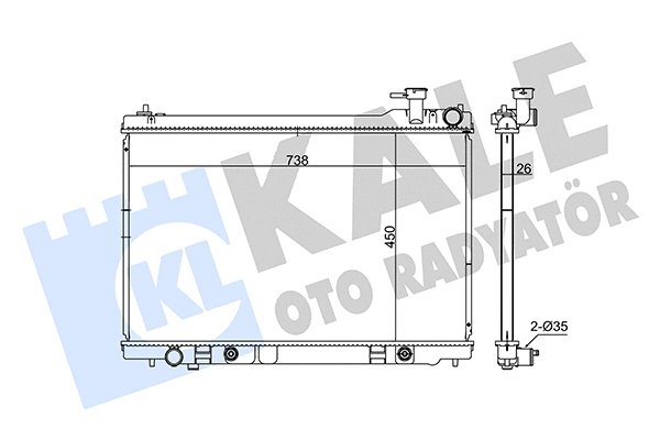 348035 KALE OTO RADYATÖR Радиатор двигателя