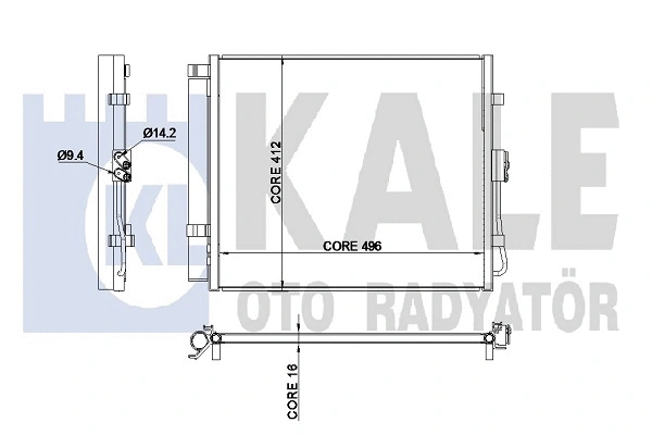 345240 KALE OTO RADYATÖR Радиатор кондиционера