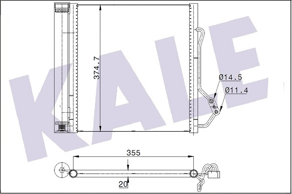 352620 KALE OTO RADYATÖR Радиатор кондиционера