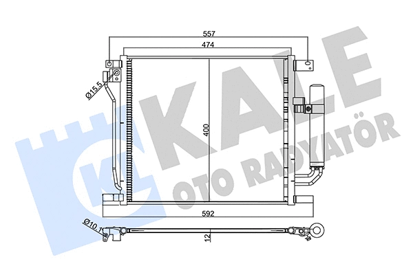 358070 KALE OTO RADYATÖR Радиатор кондиционера