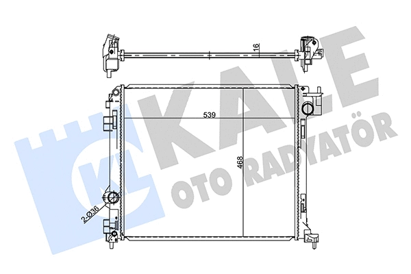 357250 KALE OTO RADYATÖR Радиатор двигателя