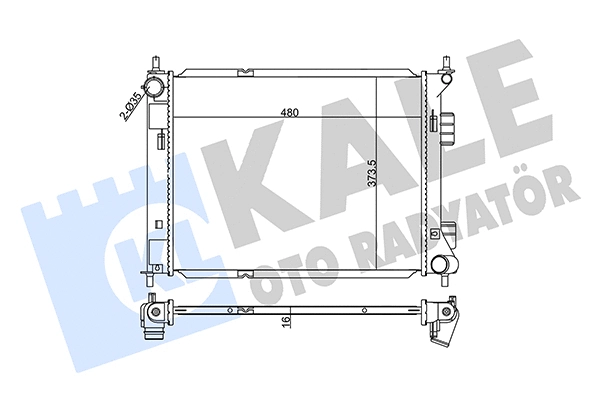 355510 KALE OTO RADYATÖR Радиатор двигателя