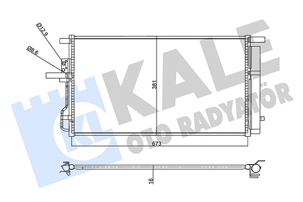 357750 KALE OTO RADYATÖR Радиатор кондиционера