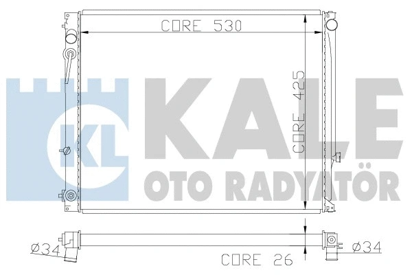 365200 KALE OTO RADYATÖR Радиатор двигателя