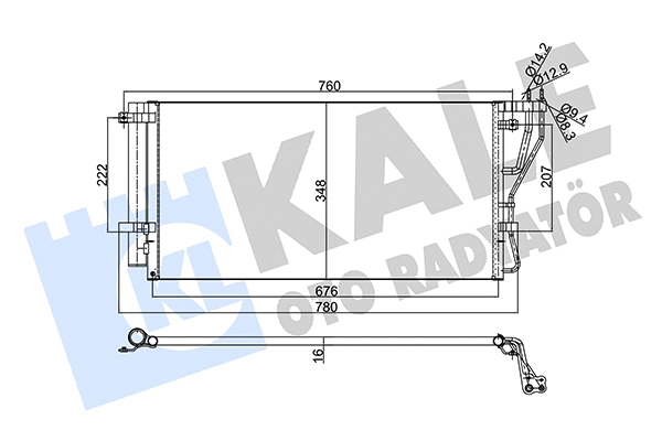 357870 KALE OTO RADYATÖR Радиатор кондиционера
