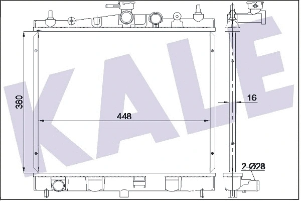 350995 KALE OTO RADYATÖR Радиатор двигателя