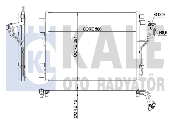 342525 KALE OTO RADYATÖR Радиатор кондиционера