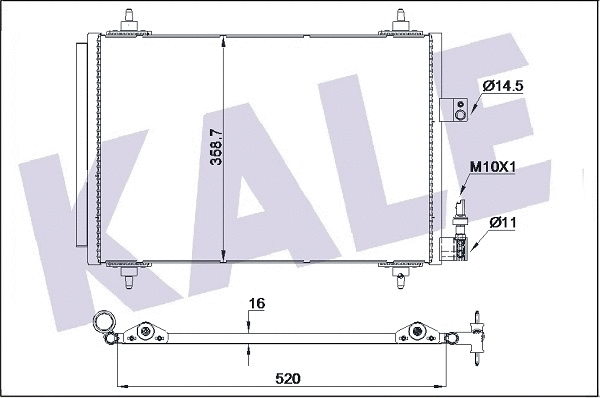429500 KALE OTO RADYATÖR Радиатор кондиционера