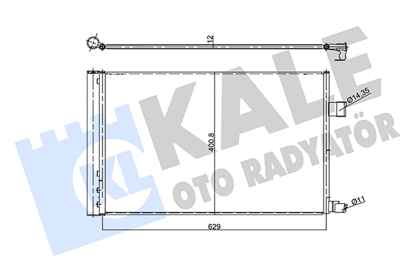 358740 KALE OTO RADYATÖR Радиатор кондиционера