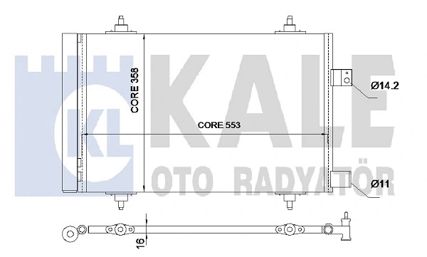 345665 KALE OTO RADYATÖR Радиатор кондиционера