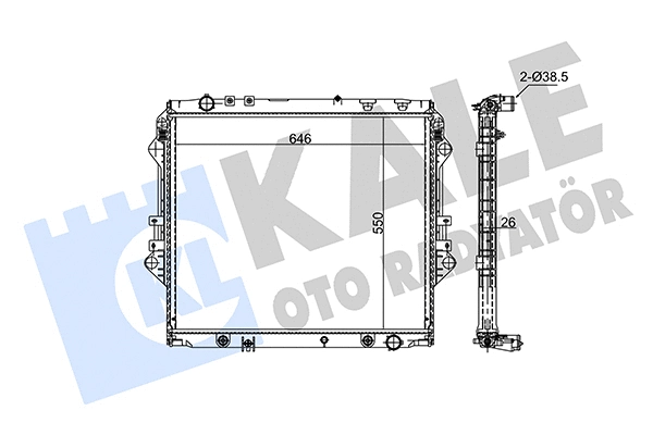 354905 KALE OTO RADYATÖR Радиатор двигателя