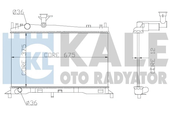 360100 KALE OTO RADYATÖR Радиатор двигателя