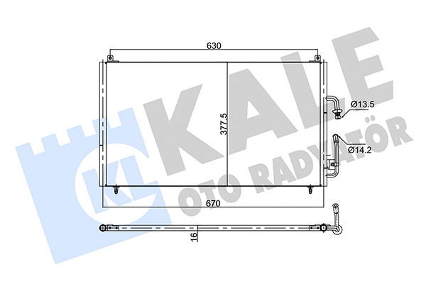 353145 KALE OTO RADYATÖR Радиатор кондиционера