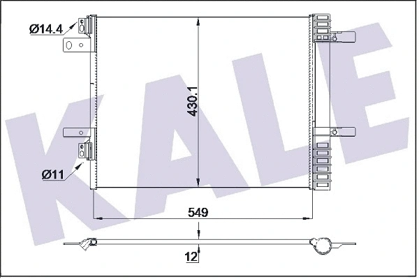 355160 KALE OTO RADYATÖR Радиатор кондиционера