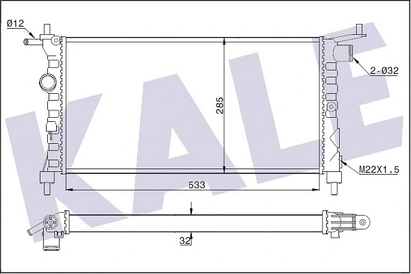 351235 KALE OTO RADYATÖR Радиатор двигателя