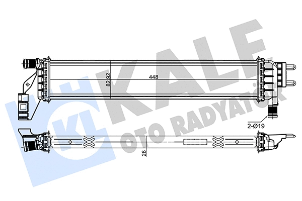 433900 KALE OTO RADYATÖR Радиатор двигателя