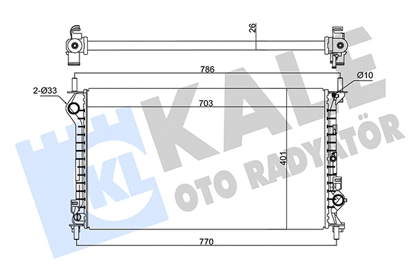 124200 KALE OTO RADYATÖR Радиатор двигателя