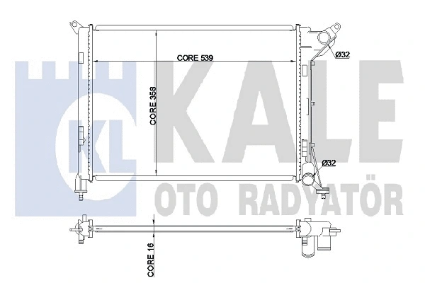 342035 KALE OTO RADYATÖR Радиатор двигателя