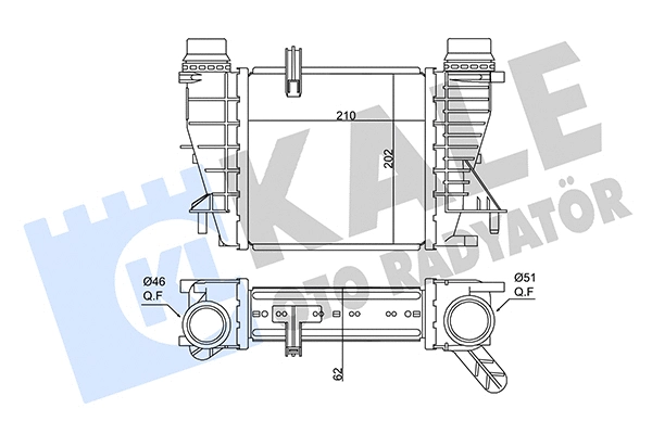 350880 KALE OTO RADYATÖR Интеркулер