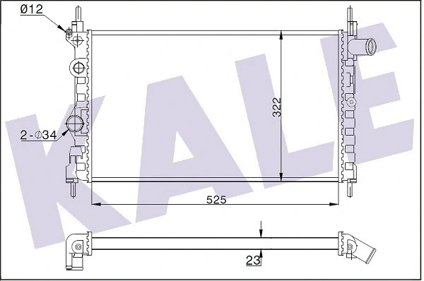 342430 KALE OTO RADYATÖR Радиатор двигателя