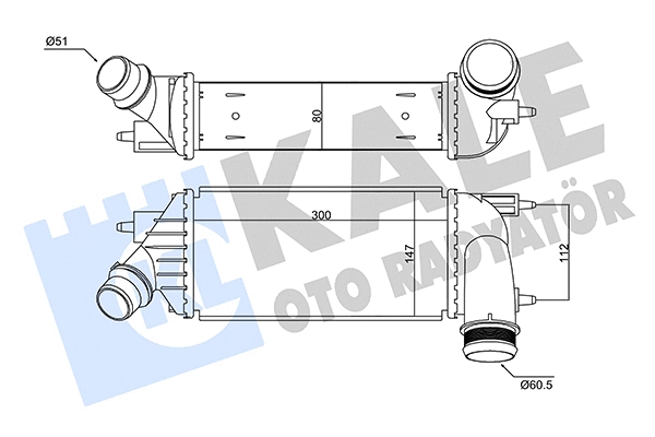 350860 KALE OTO RADYATÖR Интеркулер