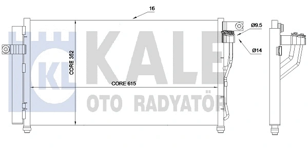 386300 KALE OTO RADYATÖR Радиатор кондиционера