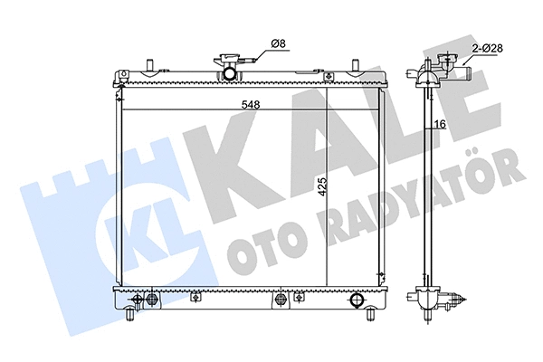 348195 KALE OTO RADYATÖR Радиатор двигателя