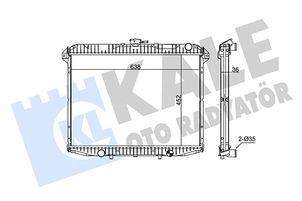 351890 KALE OTO RADYATÖR Радиатор двигателя