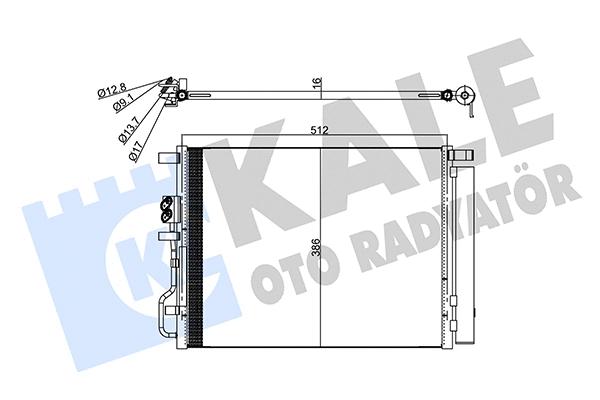 357785 KALE OTO RADYATÖR Радиатор кондиционера