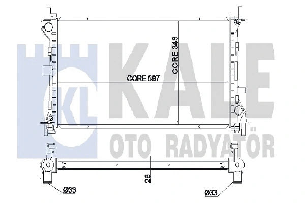 349700 KALE OTO RADYATÖR Радиатор двигателя