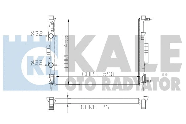 207200 KALE OTO RADYATÖR Радиатор двигателя