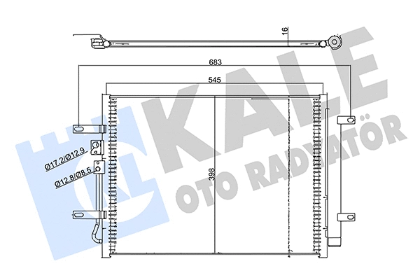 357875 KALE OTO RADYATÖR Радиатор кондиционера
