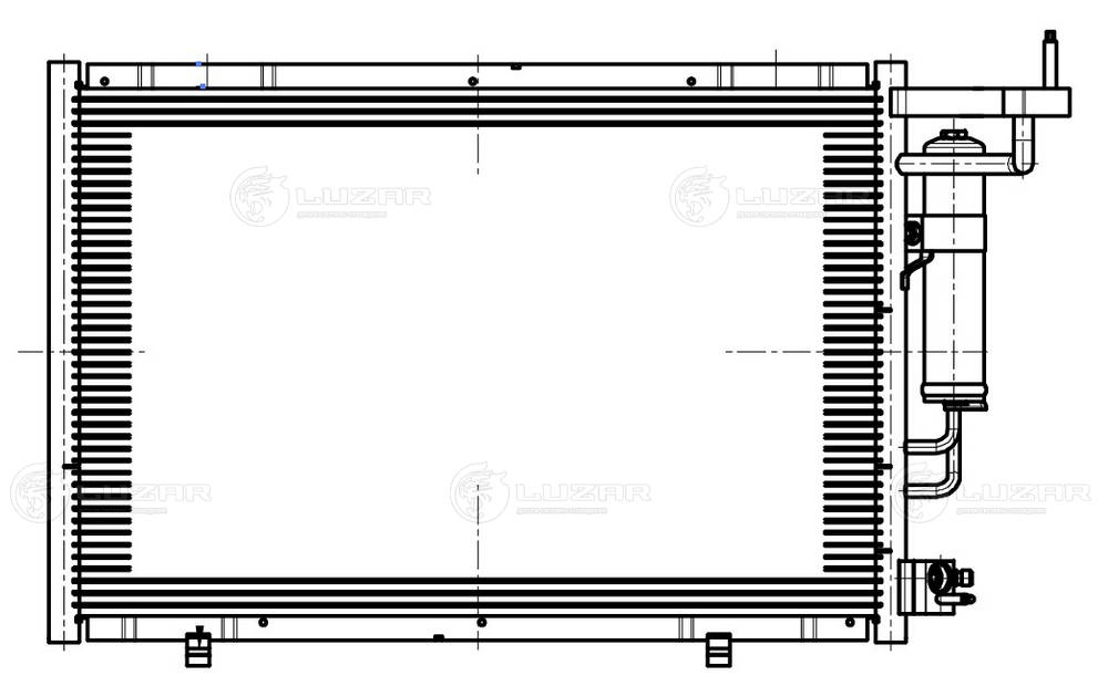 LRAC1086 LUZAR Радиатор кондиционера