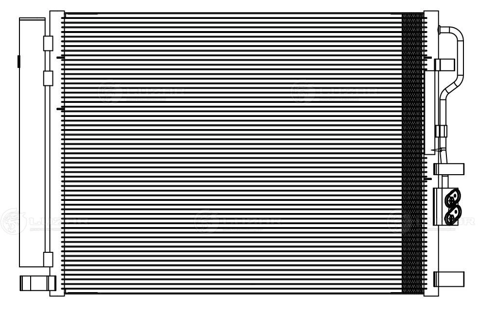 LRAC08D7 LUZAR Радиатор кондиционера