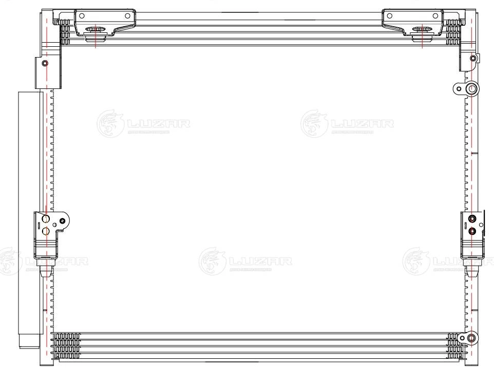 LRAC1920 LUZAR Радиатор кондиционера
