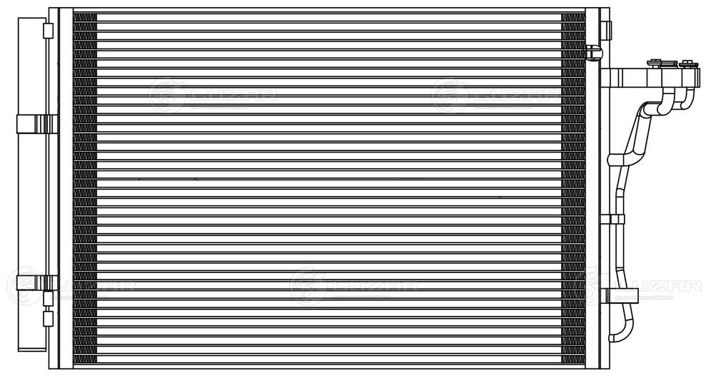 LRAC0819 LUZAR Радиатор кондиционера