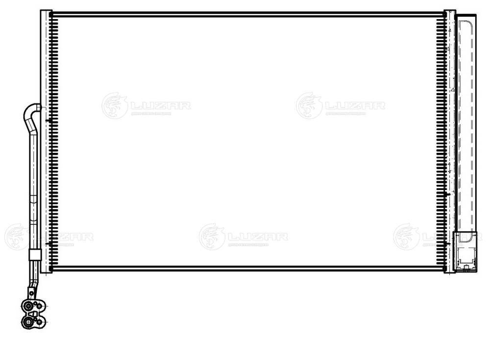 LRAC1858 LUZAR Радиатор кондиционера