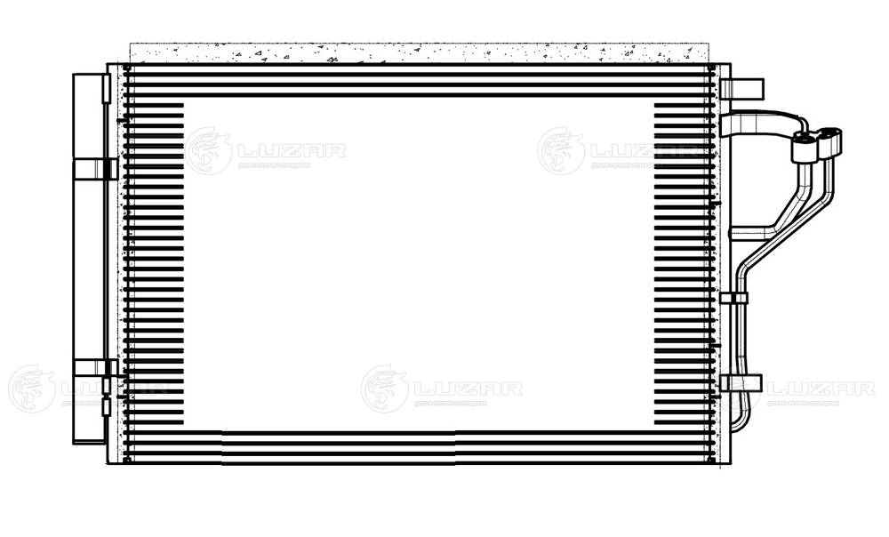 LRAC08X6 LUZAR Радиатор кондиционера