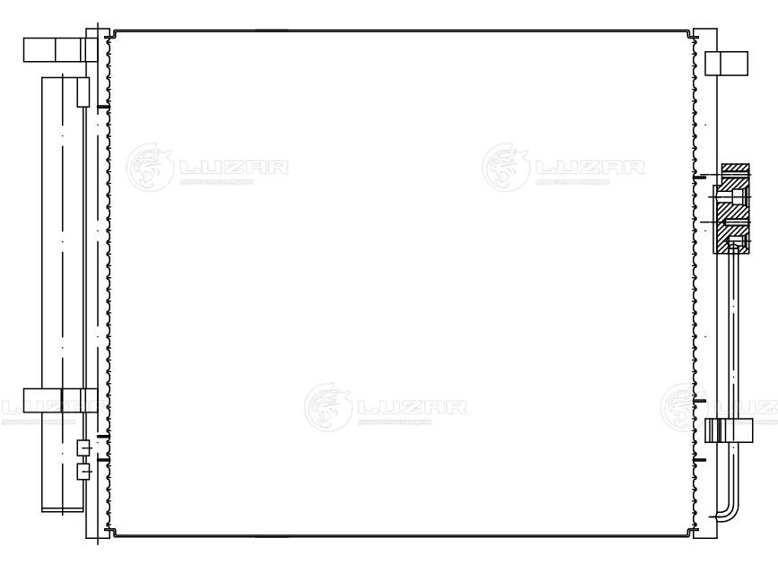 LRAC0821 LUZAR Радиатор кондиционера