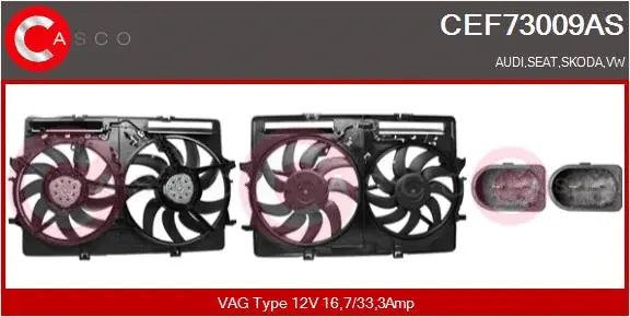 CEF73009AS CASCO WENTYLATOR CHLODNICY